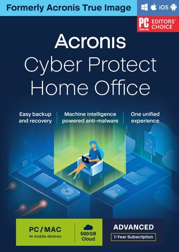 Acronis Cyber Protect Home Office Advanced 3 Computers - 1 year subscription